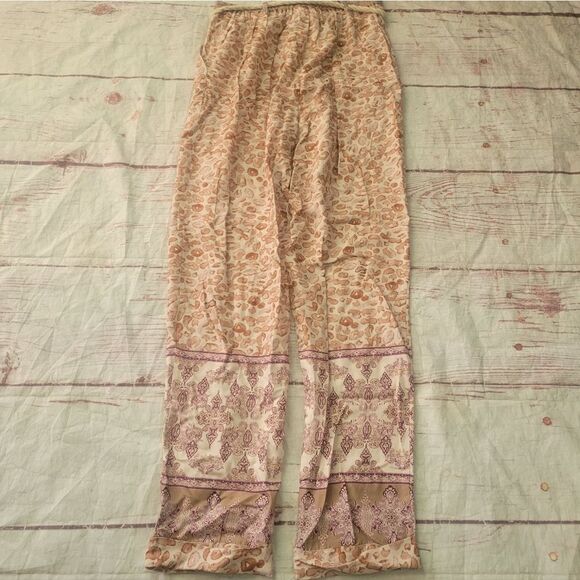 Anthropologie Ollari Tasseled Tapered Pull On Maueve Animal Print Pants XS NWT - Picture 3 of 7